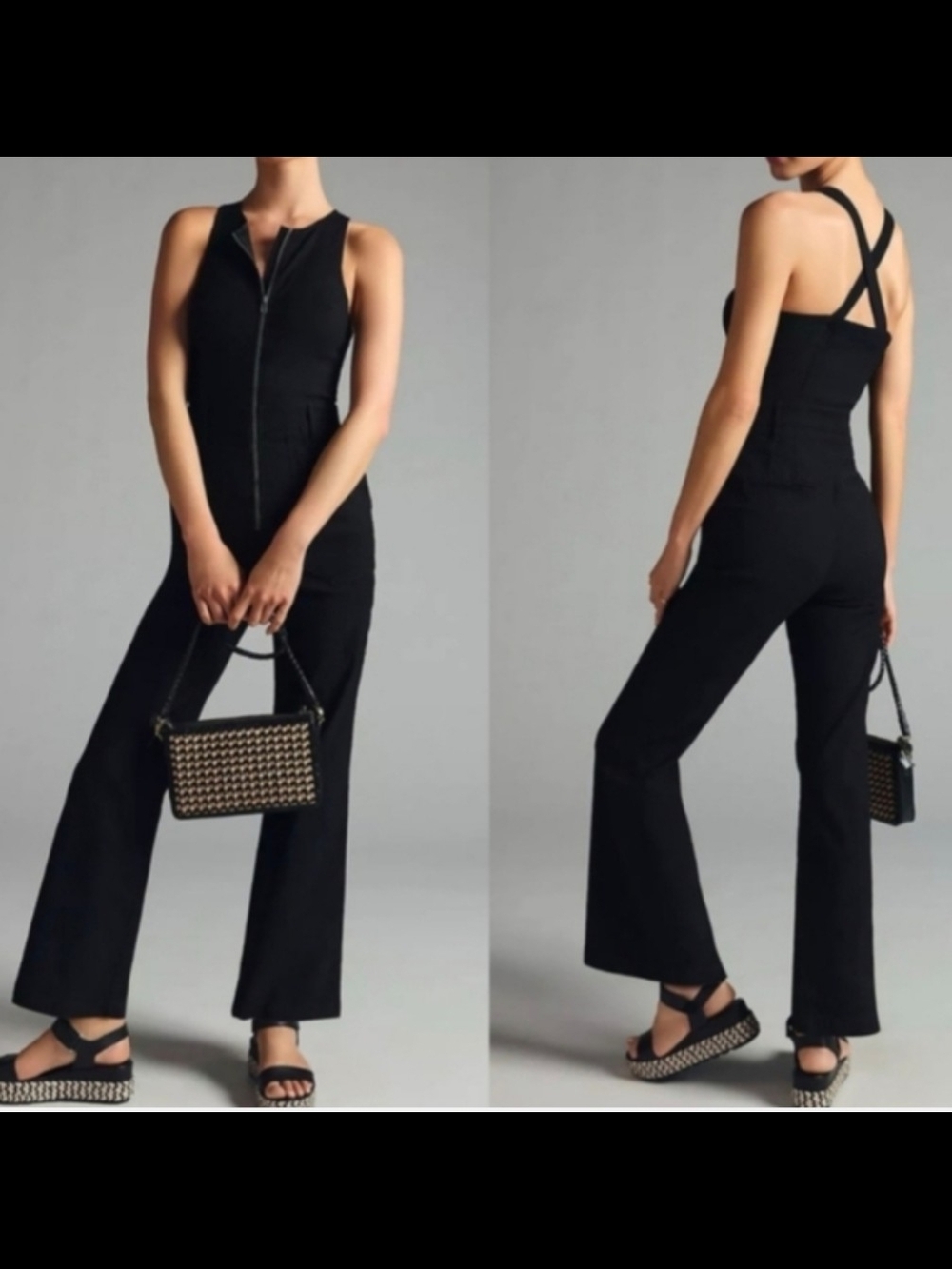 Maeve The Naomi Wide-Leg Jumpsuit with Cross Back, Women's 6, Black